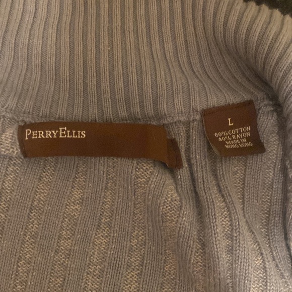 Perry Ellis Zip up cable knit - Picture 3 of 4